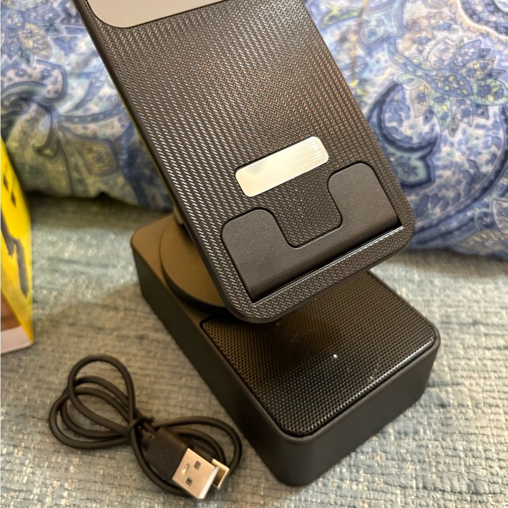 Portable Wireless Speaker with Foldable Phone Stand and Bluetooth NWT